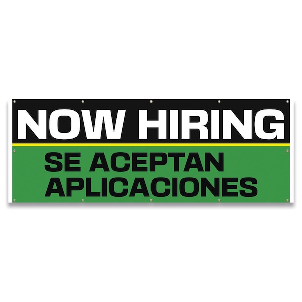 Now Hiring Se Aceptan Aplicaciones Banner Concession Stand Food Truck Single Sided